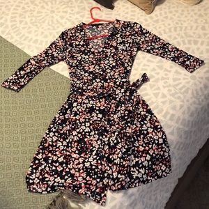 Floral wrap dress